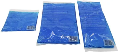 Produktbild von Medi-Inn Kühlpads Gel im 10er Pack, 14 x 13 cm, Erste Hilfe, wiederverwendbar, Kalt-Warm Mehrfachkompressen Sport, blau