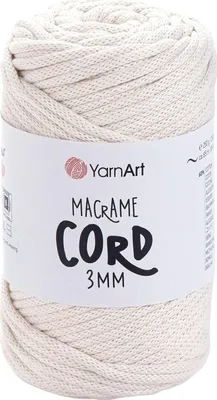 Zdjęcie produktu dla Yarn Art Macrame Cord 3 mm 85 m 752 Light Beige Sznurek