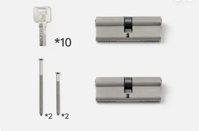 Produktbild von Zylinderschloss Profilzylinder gleichschließend 2x 60 mm 30/30 NEU