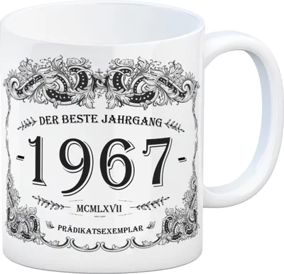Produktbild von 1967 der beste Jahrgang Kaffeebecher Tasse Kaffeetasse Geburtsjahr Geburtstag