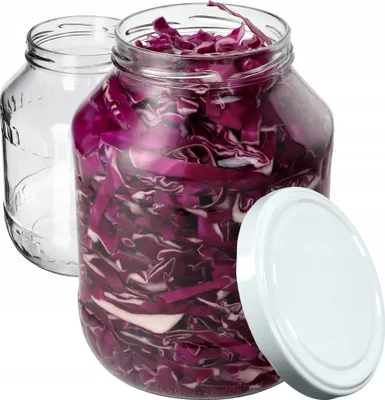 Obrázok produktu pre KADAX zaváracie poháre s bielym viečkom "Albi", zaváracie poháre na zaváranie, zaváracie poháre, 100 mm, 2,5 litra, 2 kusy