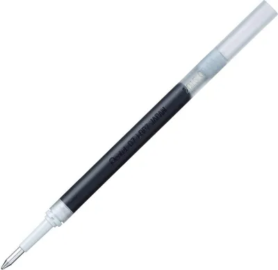 A single Pentel liquid gel pen refill on a white background.