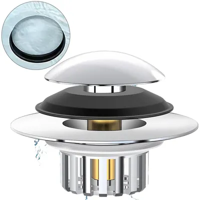 Produktbild von Stoßdämpfender Abflussstopfen Für Badewannen Pop Up Waschbeckenstöpsel Für Den Einsatz Badezimmer Starke Komponente,1.45-1.8inch