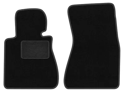 Image de Tapis avant en moquette pour BMW 7 E65 2001-2008 (berline) – 2 pièces, noirs, sur mesure – Wielganizator LUX