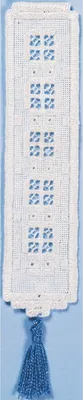 Image de Kit de point de croix Permin « Marque-page Hardanger », diagramme de comptage, 4 x 18 cm, 05-3114