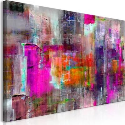 Produktbild von Wandbild Mega XXXL Abstrakt 250x125 cm Einteiliger XXL-Format Kunstdruck zur Selbstmontage Leinwandbilder moderne Bilder DIY Wanddekoration Wohnung Deko bunt a-A-0217-ak-g