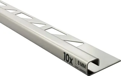 Produktbild von 10x Quadrat-Profil Edelstahlschiene Fliesenprofil Fliesenschiene L250cm 8mm glänzend