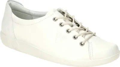 Immagine prodotto di Ecco SOFT 2.0 scarpe da donna - scarpe da ginnastica comode e stringate bianche per il tempo libero NUOVO