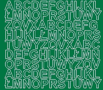 Produktbild von Selbstklebende Buchstabenaufkleber, 2 cm, grün glänzend