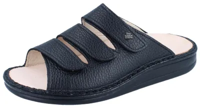 Produktbild von FINN COMFORT Korfu Damen Herren Pantolette schwarz Glattleder - Größe: 42