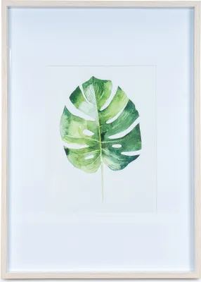 Produktbild von Bilderrahmen 30x40cm Monstera Eiche Natur Echtholz Fotorahmen  Portraitrahmen
