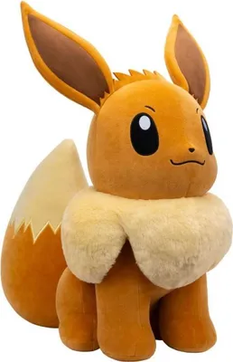 Image de Peluche Pokémon Évoli assis 25 cm - Mascotte pour les fans de Pokémon