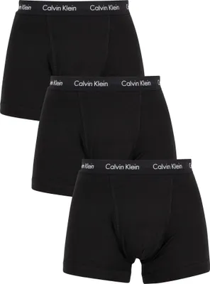 Produktbild von Calvin Klein Herren 3er Pack Boxershorts Trunks Unterwäsche, Schwarz (Black W Bl