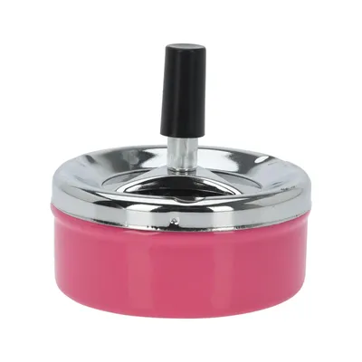Produktbild von Drehaschenbecher Metall Ø 9 cm Aschenbecher Windaschenbecher Drehascher Sturmaschenbecher Wind Ascher Rosa