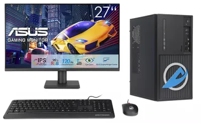 Produktbild von Ankermann CAD Work Business, Intel Core i7-8700, Nvidia Quadro K620 2GB, 32GB DDR4, 960GB SSD, Windows 11, WLAN, 27 Zoll ASUS Monitor, Maus & Tastatur, Libre Office