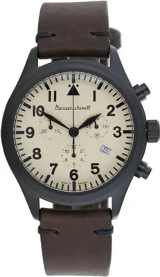 Produktbild von Aristo Herren Messerschmitt Uhr Edelstahl Chronograph ME5030-44VB Leder