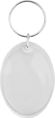 Produktbild von CombiCraft Plexiglas Schlüsselanhänger Oval groß, 33x53mm - 50 Stück