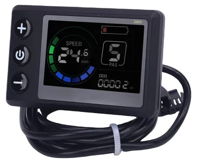 Obrázok produktu pre Elektrický LCD displej S869 DC 24V 36V 48V LCD displej Ovládací panel s konektorom SM pre elektrický bicykel alebo skúter