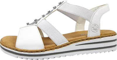 Immagine prodotto di Rieker Scarpe da donna Sandali Confortevole Sandalo Bianco Tempo Libero, Misura della scarpa: 41 EU