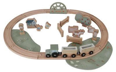 Produktbild von Little Dutch Little Farm, Zug- & Schienen-Set, Little Farm, 1,5 Jahr(e), Holz, Mehrfarbig