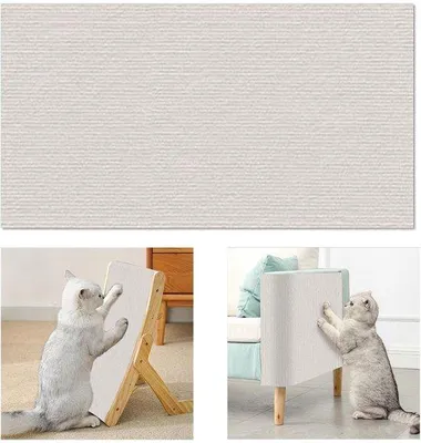 Obrázek produktu pro Škrabadlo pro kočky, samolepicí, 40 x 100 cm, teplá bílá, ochrana nábytku