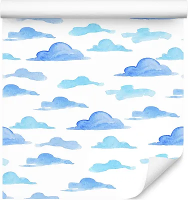 Obrázok produktu pre 10m VLIES WALLPAPER rolka škôlka obloha mraky ornamenty akvarel XXL