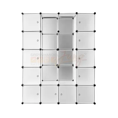 Imagen del producto de Sistema de almacenamiento modular "Wien", blanco, con 20 cajas