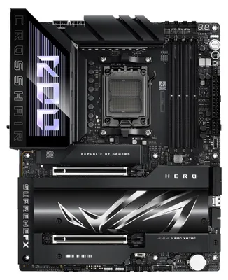 Produktbild von ASUS ROG CROSSHAIR X870E HERO, AMD, Sockel AM5, Sockel AM5, DDR5-SDRAM, 192 GB, DIMM