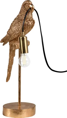 Obrázek produktu pro BELIANI Stolní lampa zlatá polyresin zvířecí motiv tvar papouška moderní glamour styl noční lampa obývací pokoj ložnice