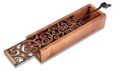 Produktbild von Holzbox mit Schiebedeckel, Aufbewahrungsbox, Stiftehalter, Holzkiste, Federmäppchen, kleiner Aufbewahrungsorganizer für Zuhause, Schule oder Büro, 19,5 x 5,6 x 4 cm