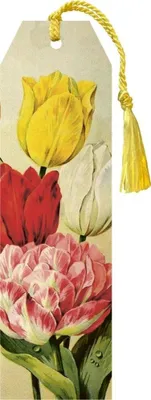 Produktbild von Lesezeichen 143 mit Schleife „Tulpen“ – Skona Ting