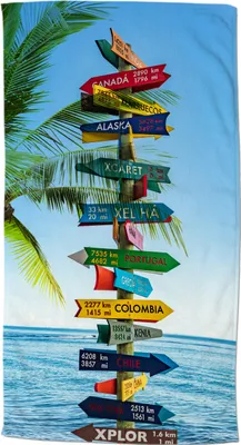 Produktbild von Beach towel Good Morning 100x180 cm - beach signposts