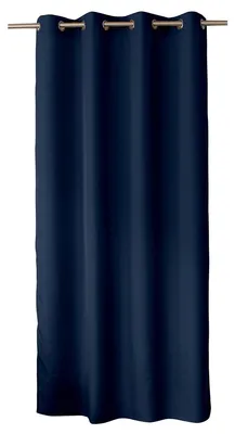 Zdjęcie produktu dla Zasłona bachette z 8 przelotkami - 140 x 240 cm - Granatowy - Poliester