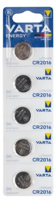 Immagine prodotto di Varta CR2016 Batteria Al Litio 3V - Confezione Da 5 Pezzi