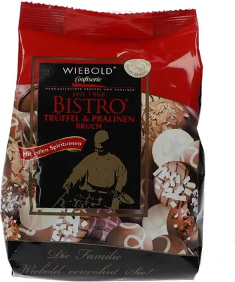 Produktbild von Wiebold Bistro Trüffel & Pralinen Bruch mit Alkohol 250g