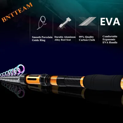 Immagine prodotto di Canna da pesca telescopica da 3,6 metri, in carbonio, con mulinello fisso, lenza, esche e custodia, ideale per la pesca