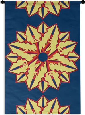 Produktbild von MuchoWow® Wandteppich Wandbehang Sterne - Muster - Abstrakt 90x135 cm Tapisserie Dekoration Wandtuch - Baumwolle - Wandskulptur