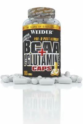 Zdjęcie produktu dla Weider bcaa + l-glutamina, 180 kapsułek 9956