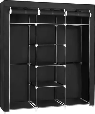 Produktbild von SONGMICS Kleiderschrank faltbare Garderobe mit Kleiderstangen