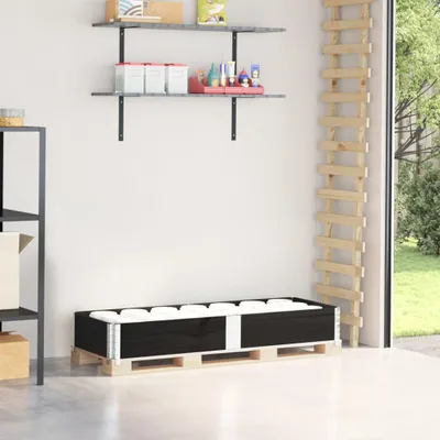 Obrázek produktu pro vidaXL Paletový horní rám černý 150x50 cm z masivního borovicového dřeva