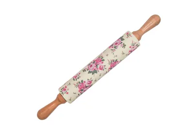 Produktbild von Teigroller Bella Isabelle Rose Nudelholz Silikon Blumen Rolle ca. Ø 5,5 x 24,5cm
