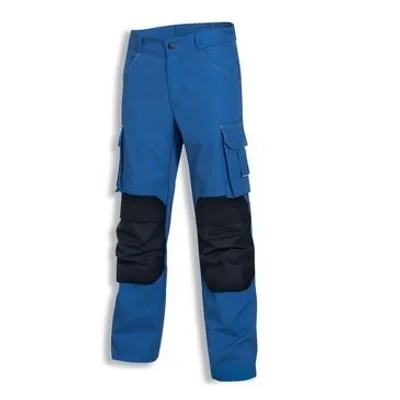 Produktbild von Uvex 98358, Hosen, Mann, Anthrazit, Blau, Kleidungsknopf, Reißverschluss, Baumwolle, Polyester, 250 g/m²