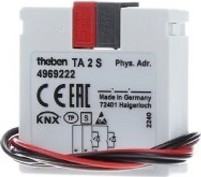 Produktbild von Theben TA 2 S KNX - w2-fach Tasterschnittstelle mit 4-poligem Kabelanschluss