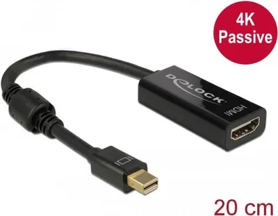 Produktbild von Adapter mini DisplayPort 1.2 auf HDMI Buchse 4K Passiv, schwarz
