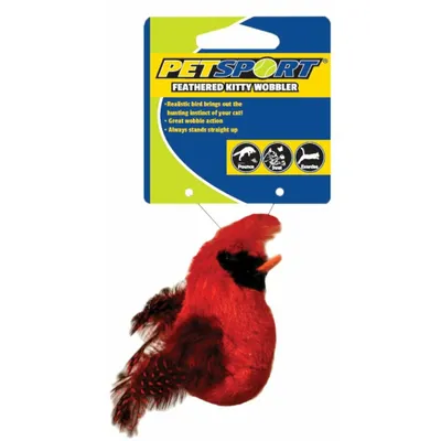 Image de Feathered Kitty Wobbler rouge