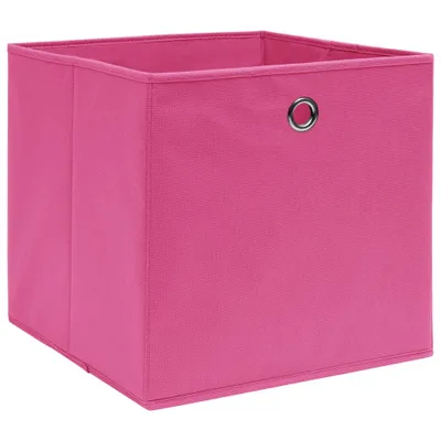 Produktbild von vidaXL Aufbewahrungsboxen 10 Stk. Rosa 32x32x32 cm Stoff