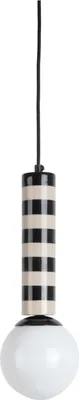 Produktbild von Leitmotiv - Hängeleuchte Rayado - Grau - 12x12x38cm Hängelampe - Esstischlampe - Wohnzimmerlampe - Schlafzimmerlampe - Wohnzimmer