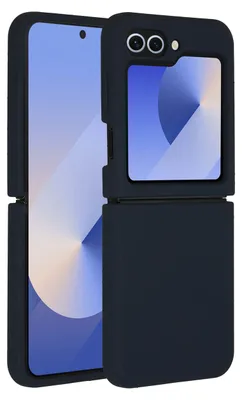 Produktbild von Accezz Liquid Silikoncase Samsung Galaxy Z Flip 6 - Dunkelblau