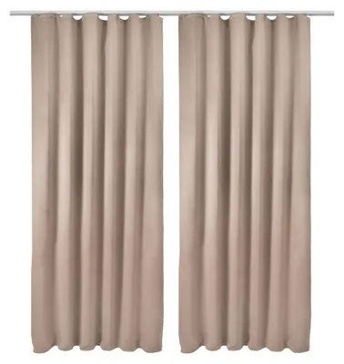 Produktbild von Beautissu 2er Set Blackout Vorhang Blickdicht Sand Amelie BK, 140x245cm