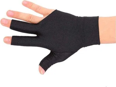 Produktbild von Snookerhandschoen für die linke Hand mit offenem Dreibändiges Design, Elasthanhandschoen für Billardcue und Schwimmbadhandschuhe